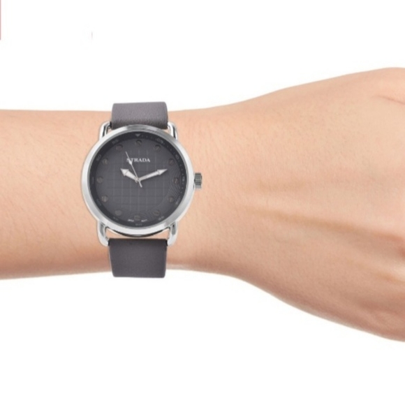 Faux Leather Water Resistant watch Gray - Picture 9 of 12